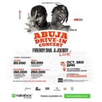 03 Oct. 2020, Fireboy DML and Joeboy Drive-in Concert – Abuja