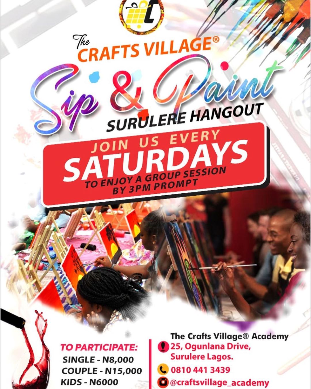 The Crafts Village Sip & Paint Surulere Hangout