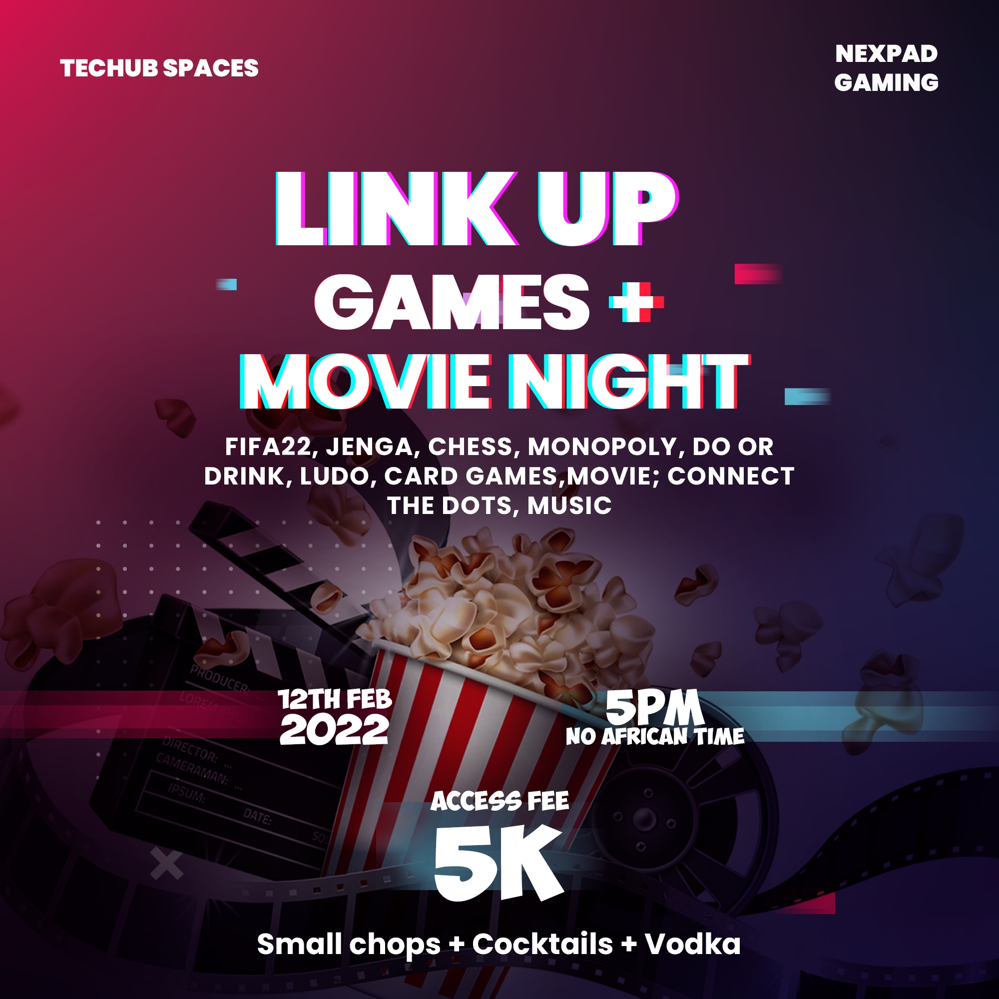 Link Up Games + Movie Night 