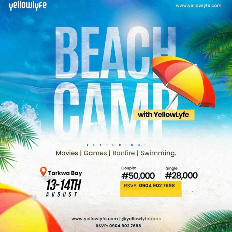 Beach Camp with YellowLyfe