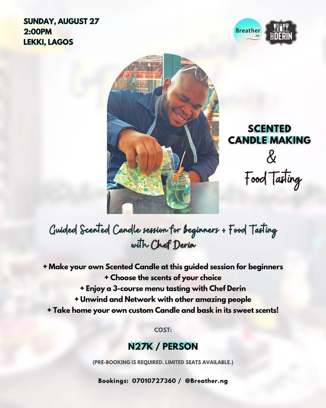 Scented Candle Making and Food Tasting 