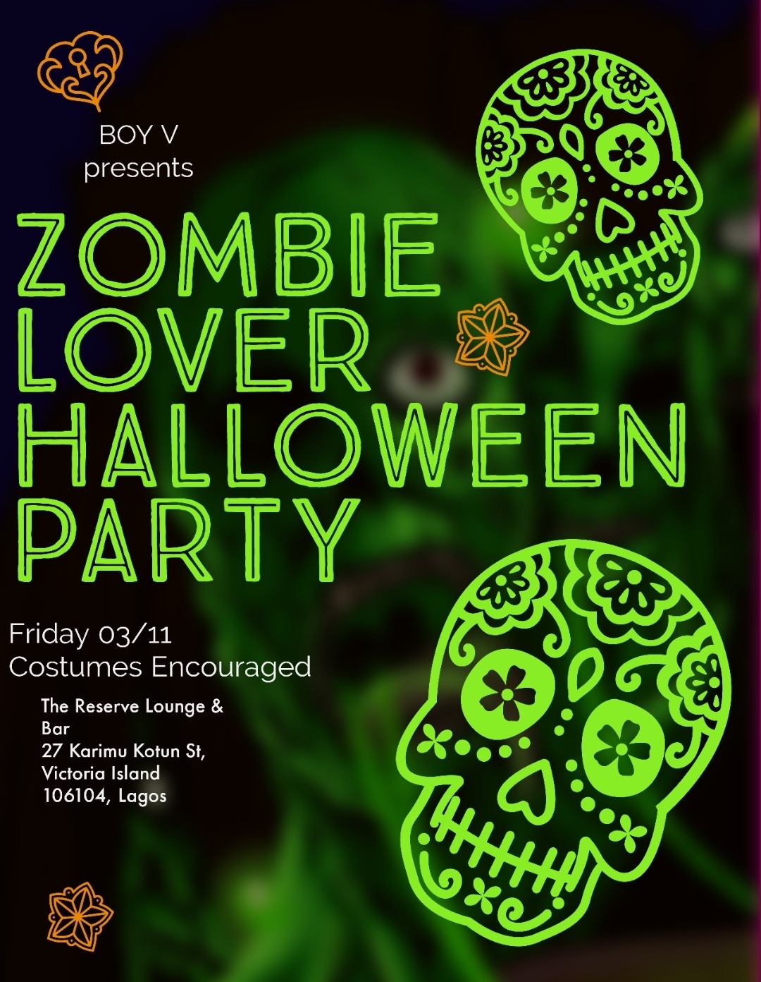 ZOMBIE LOVER HALLOWEEN PARTY