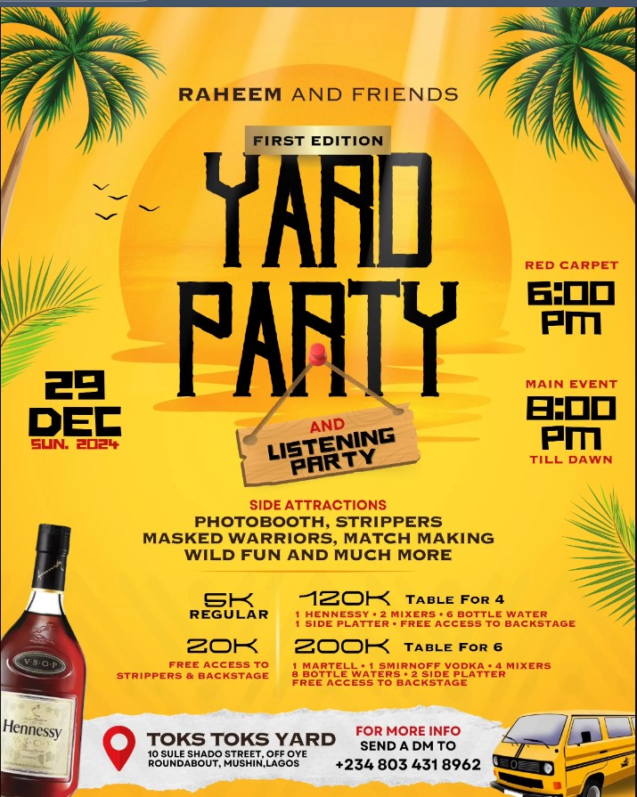 Yard Party and Listening Party