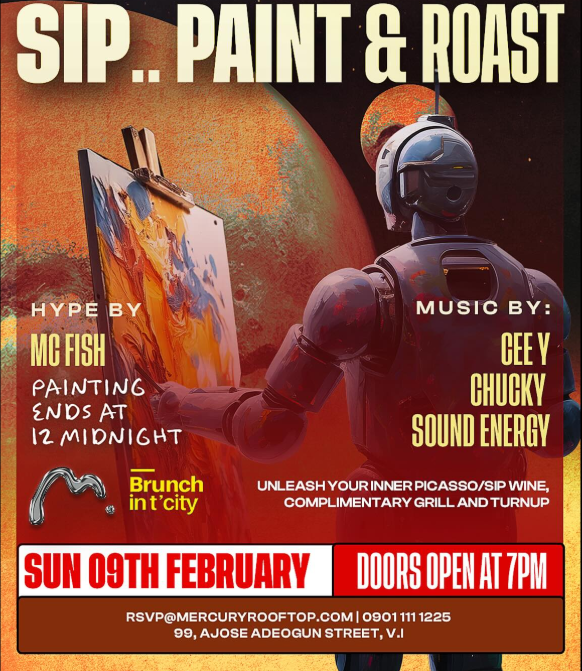 09 Feb. 2025, Sip. Paint & Roast