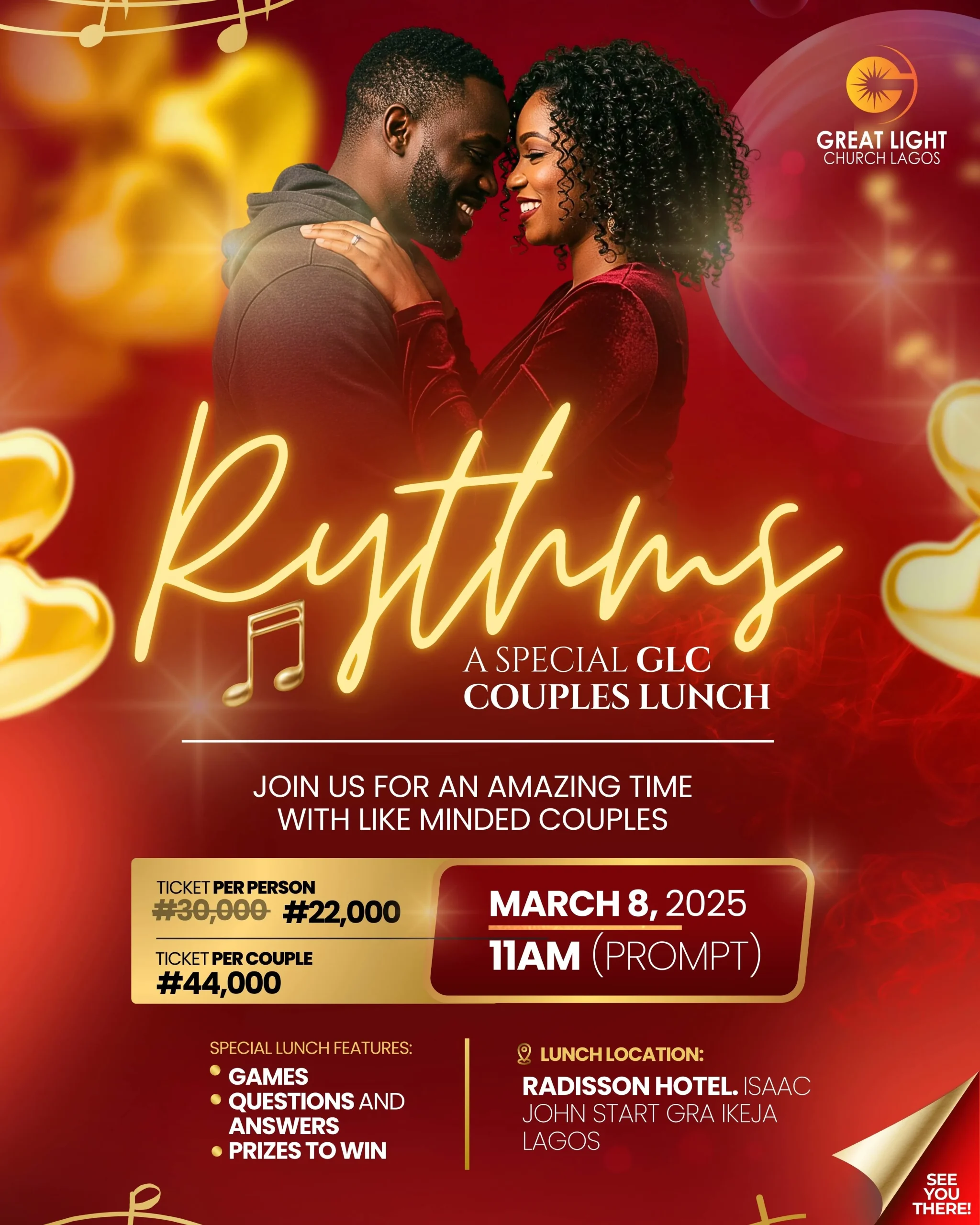 08 Mar. 2025, Rhythms (A Special GLC Couples Lunch)