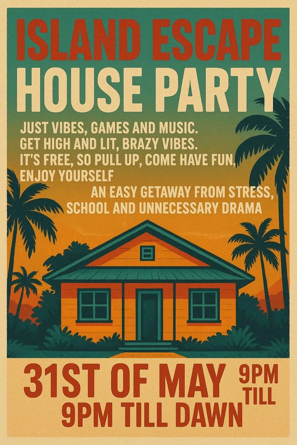 31 May 2025, Island Escape House Party