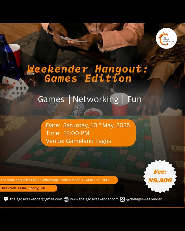 10 May 2025, Weekender Hangout: Games Edition – Games , Networking and Fun