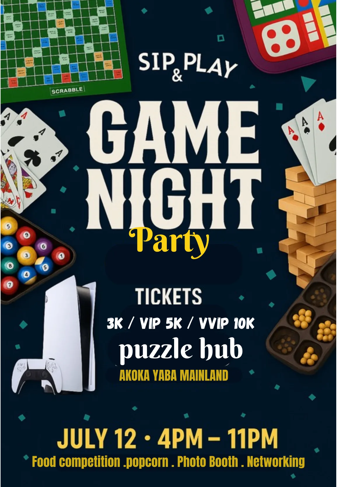 12 Jul. 2025, Sip Play & Game Night Party