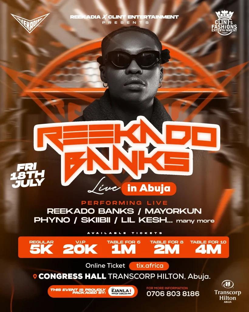 18 Jul. 2025, Reekado Banks Live In Abuja
