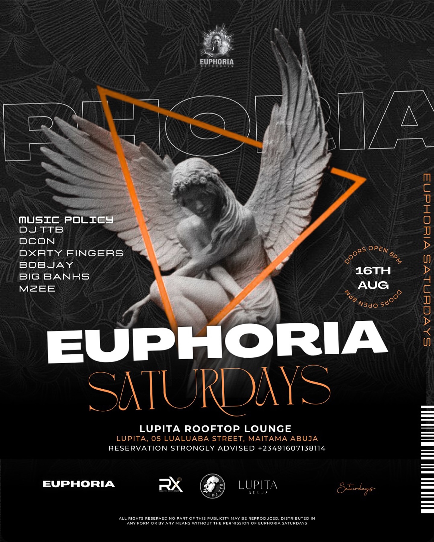16 Aug. 2025, Euphoria Saturdays – Abuja