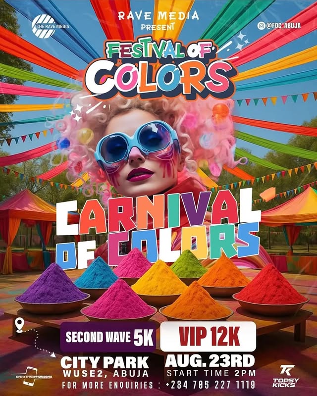 23 Aug. 2025, Festival Of Colors – Abuja