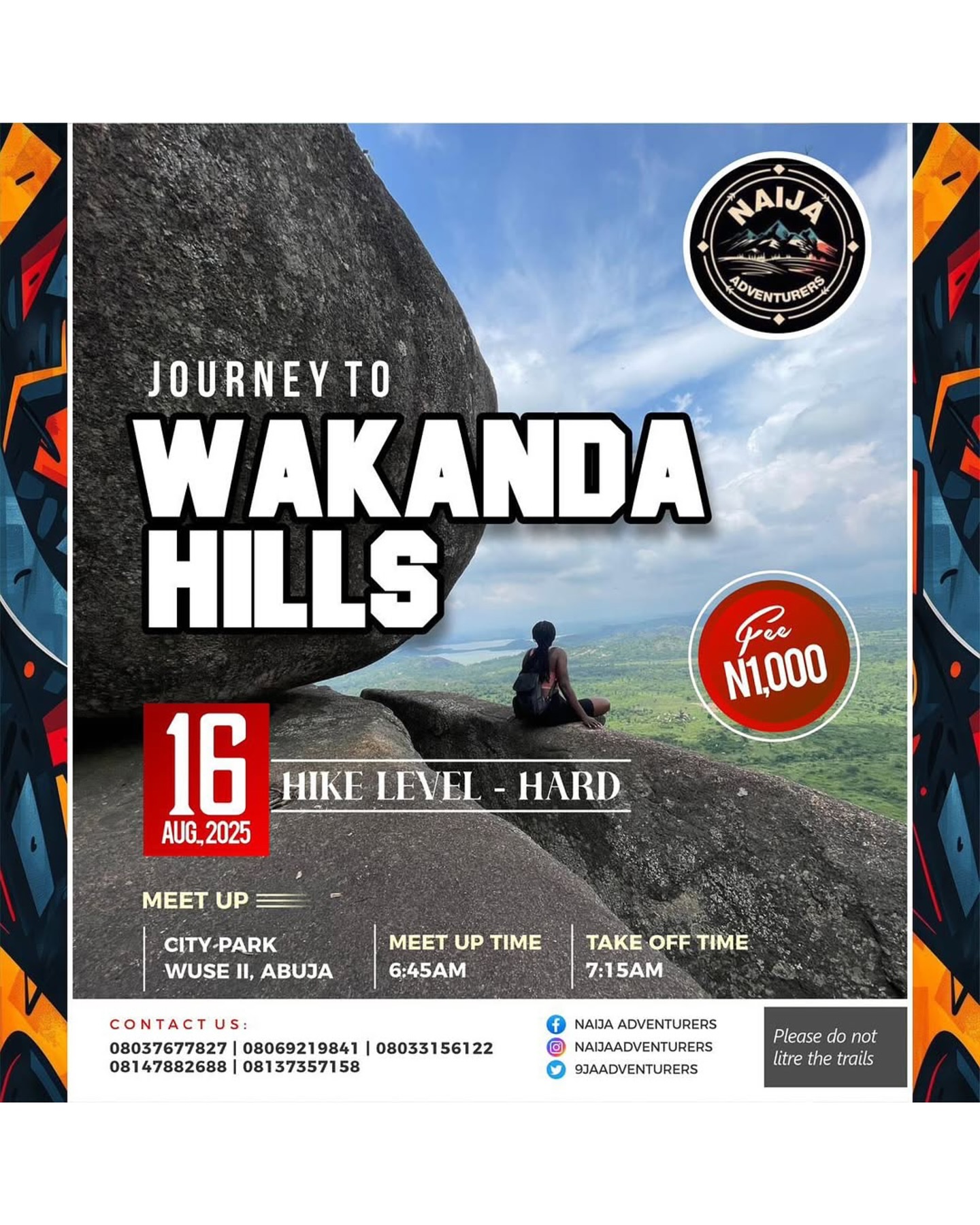 16 Aug. 2025, Journey To Wakanda Hills – Abuja