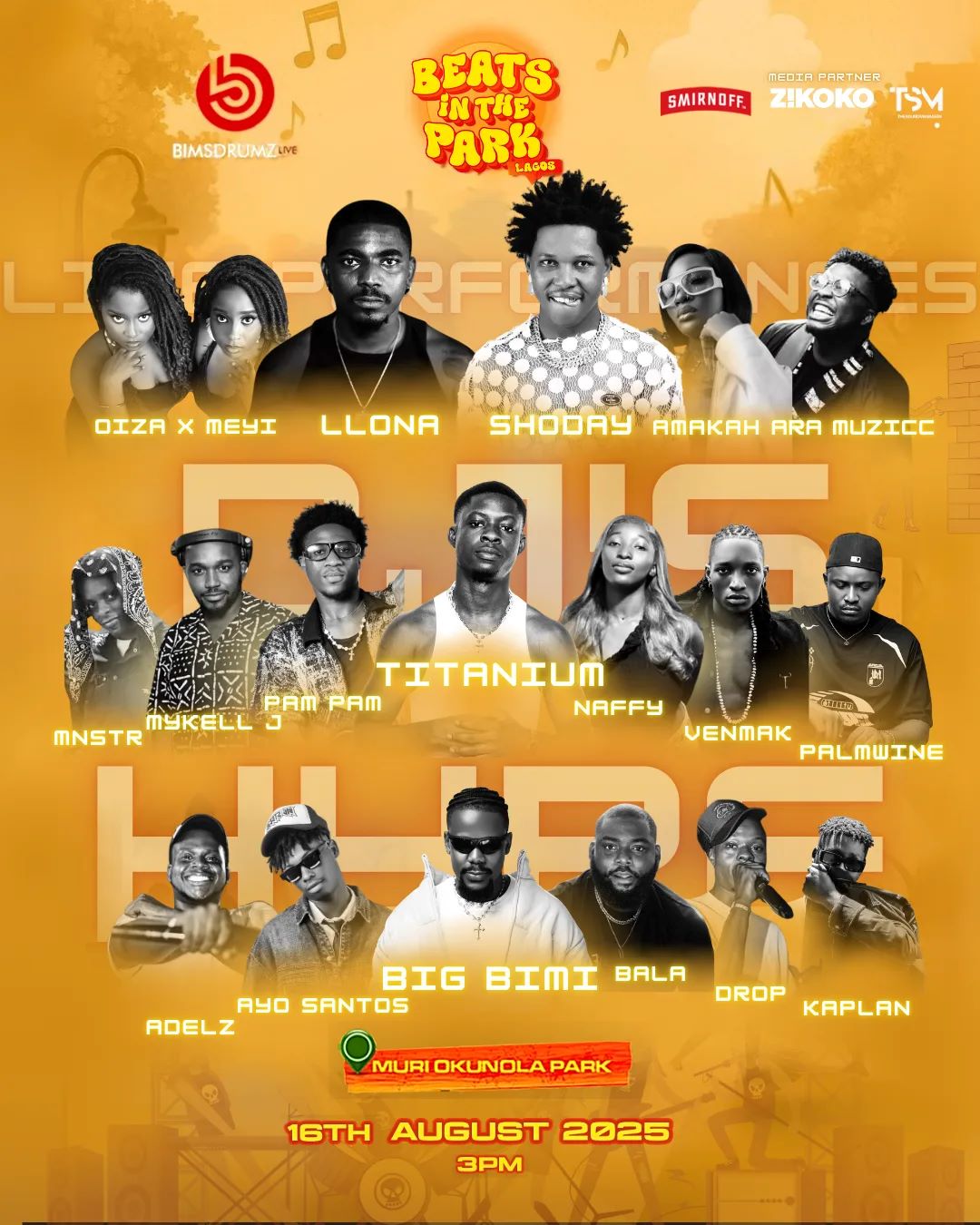 16 Aug. 2025, Beats In The Park Lagos