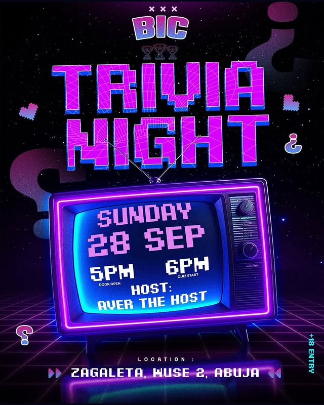 28 Sep. 2025, Trivia Night – Abuja