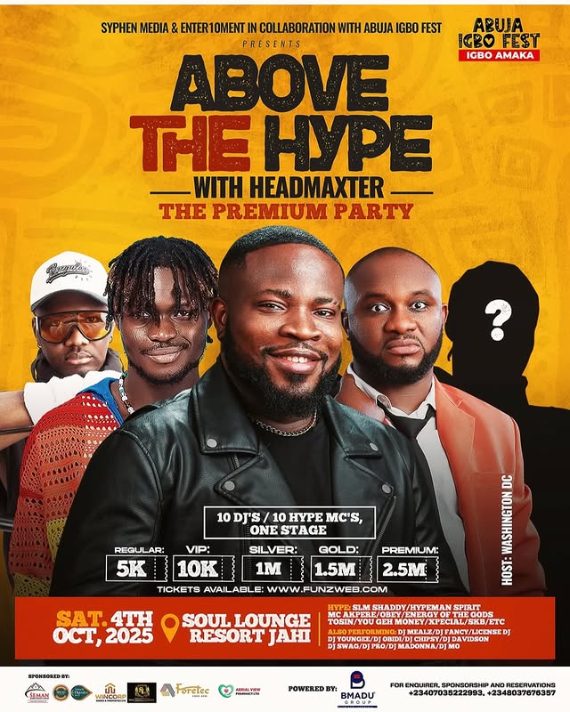 04 Oct. 2025, Above The Hype With HeadMaxter – Abuja