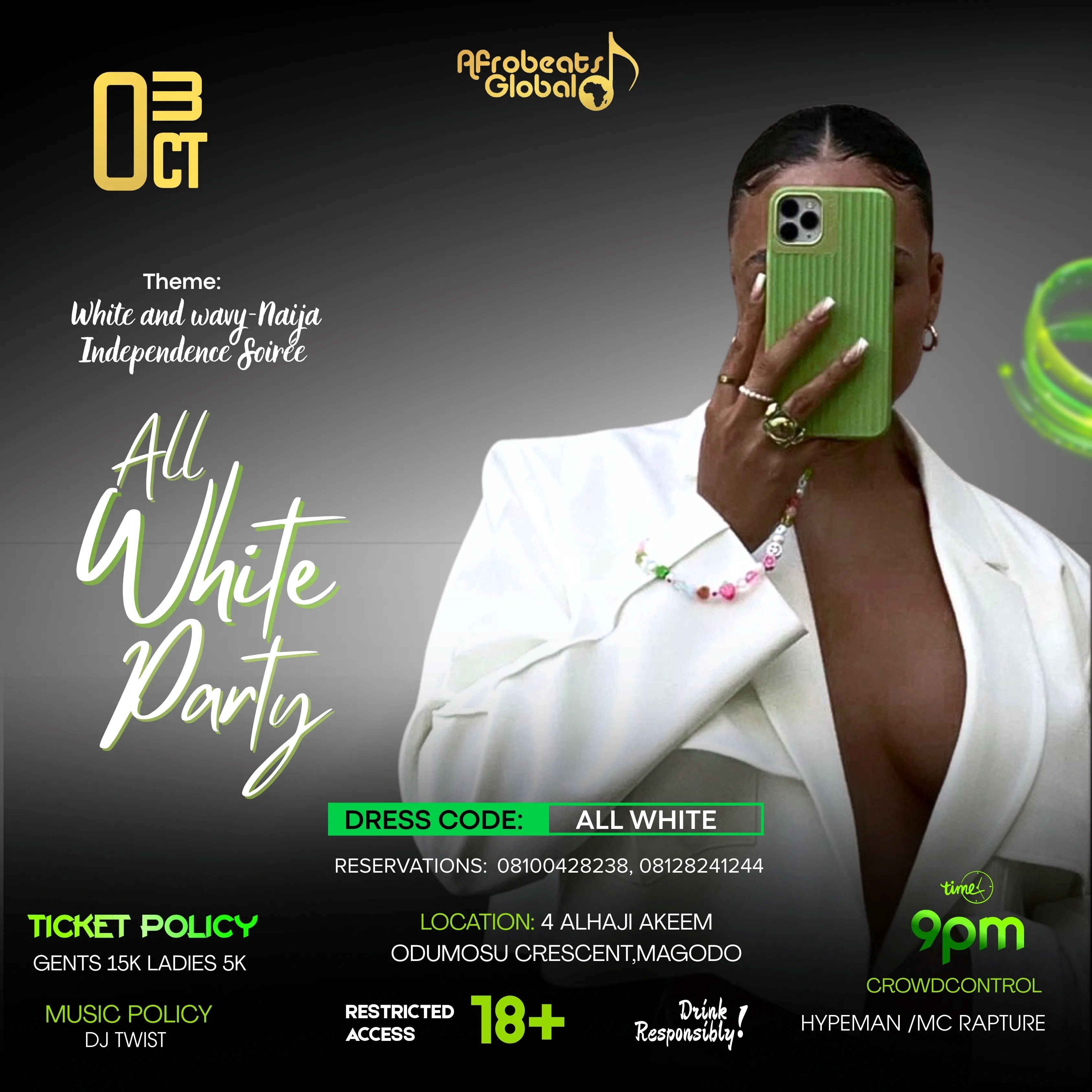 03 Oct. 2025, All White Party: Independence Soiree