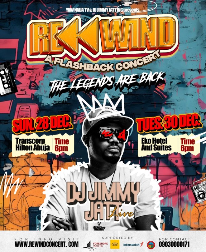 28 & 30 Dec. 2025, Rewind: A Flashback Concert – Lagos & Abuja