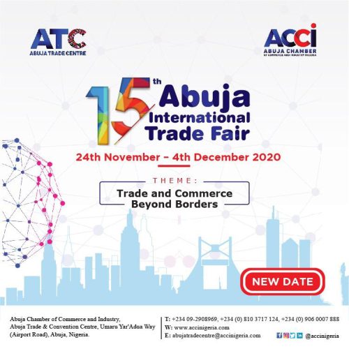 24 Nov. – 04 Dec. 2020, 15th Abuja International Trade Fair