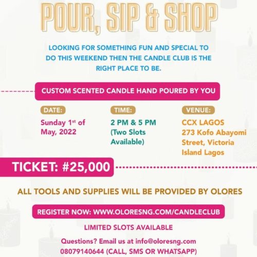 01 May. 2022, Pour, Sip & Shop