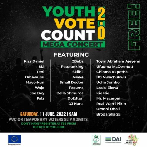 11 Jun. 2022, Youth Vote Count Mega Concert 2.0