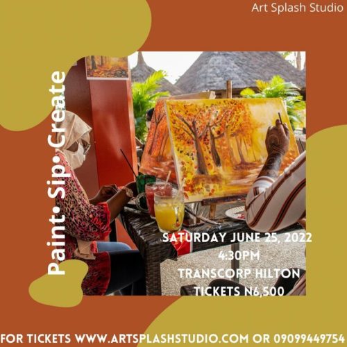 25 Jun. 2022, Art Splash Studio – Paint. Sip. Create – Abuja