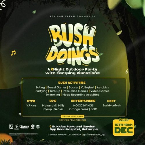 16 – 18  Dec. 2022, Bush Doings – Abuja