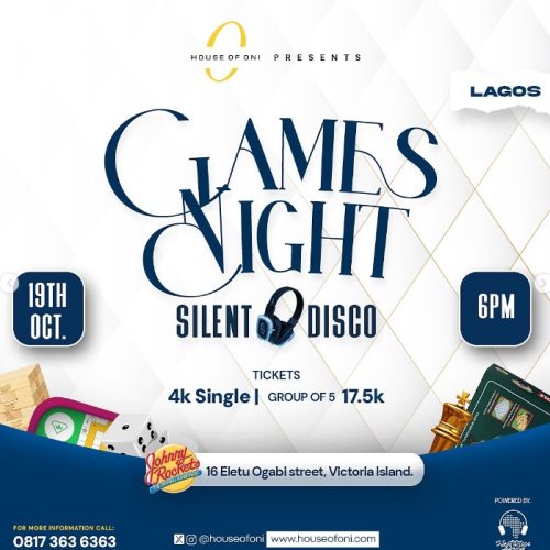 19 Oct. 2024, Games Night Silent Disco