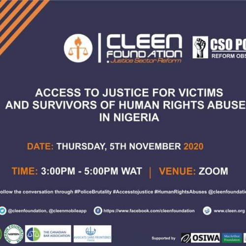 05 Nov. 2020, Access To Justice For Victims And Survivors Of Human Rights Abuses In Nigeria