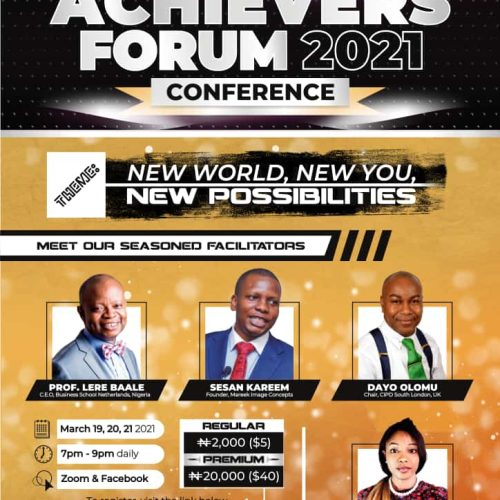 19 – 21 Mar. 2021, Achievers Forum 2021