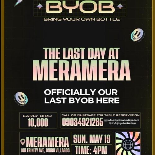 19 May. 2024, BYOB The Last Day At MeraMera