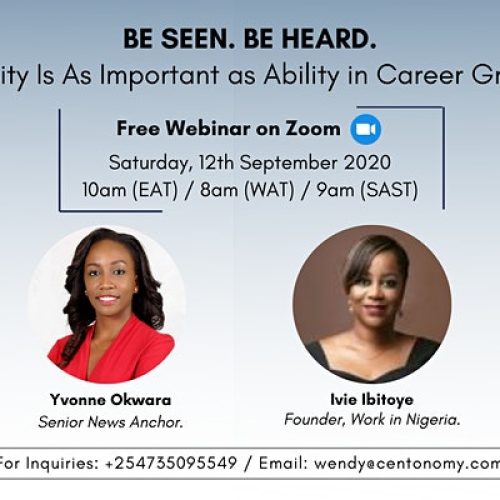 12 Sep. 2020, Be Seen. Be Heard. Visibility Is As Important as Ability in Career Growth!