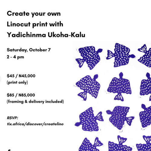 07 Oct. 2023, Create Your Own Linocut Print With Yadichinma Ukoha-Kalu