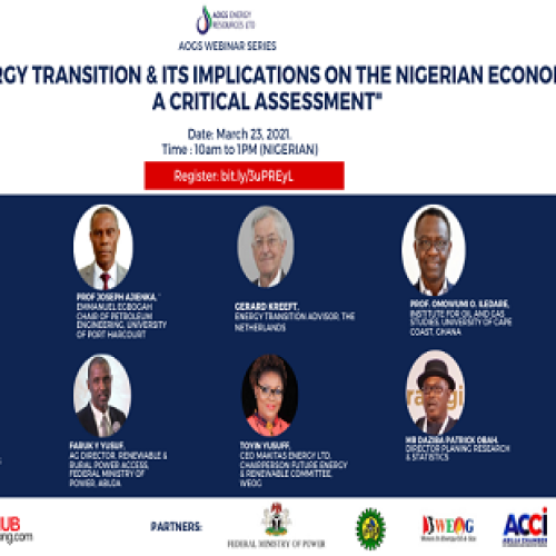 23 Mar. 2021, Energy Transition And Implications For Nigeria’s Economy