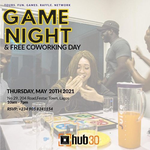 20 May 2021, Game Night + Free Coworking