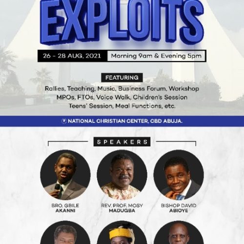 26 – 28 Aug. 2021, Go Forth For Exploits – Abuja