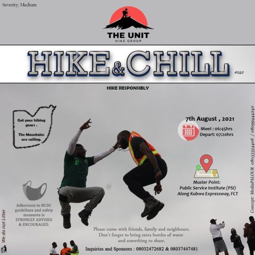 07 Aug. 2021, Hike & Chill – Abuja