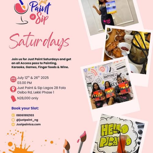 12 & 26 Jul. 2025, Just Paint N Sip Saturdays