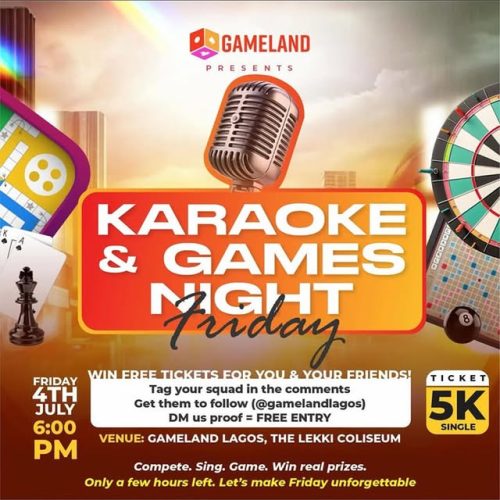 04 Jul. 2025, Karaoke & Games Night Friday