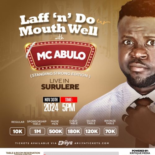 30. Nov, Laff ‘n’ Do Ur Mouth Well with MC Abulo