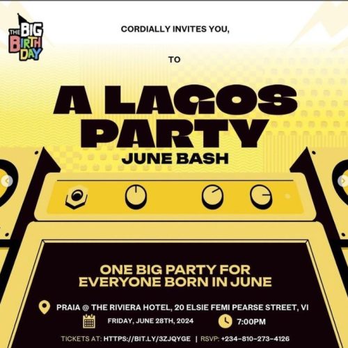 28 June. 2024, A Lagos Party- June Bash