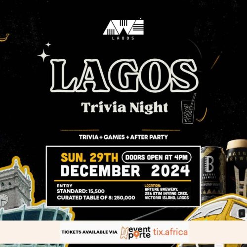 29 Dec. 2024, Lagos Trivia Night