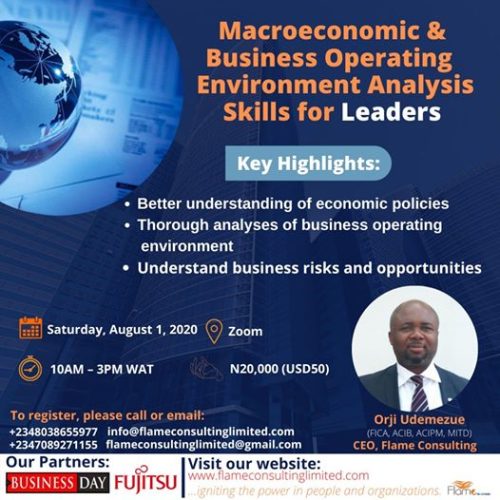 01 Aug. 2020, Macroeconomic & Business Operating Environment Analysis Skills For Leaders