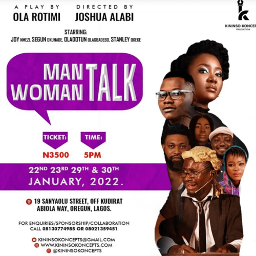 22 – 30 Jan. 2022, Man Talk, Woman Talk