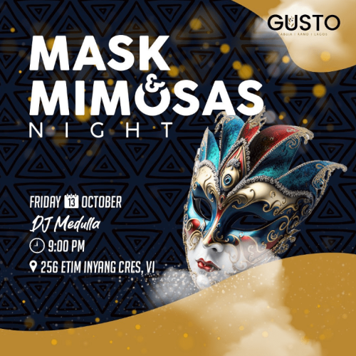 13 Oct. 2023, Mask & Mimosas Night