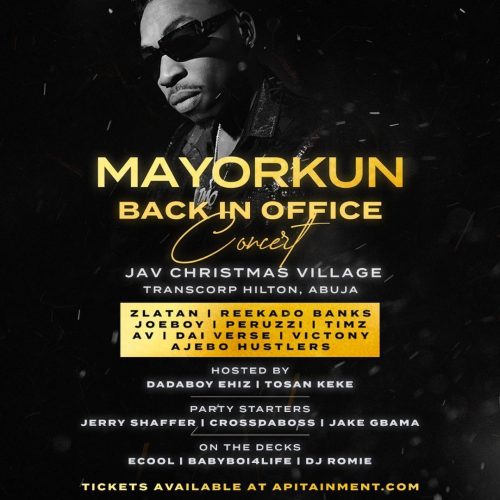 12 Dec. 2021, Mayorkun Back In Office Concert – Abuja