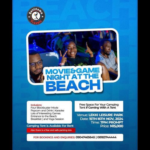 15 – 16 Nov. 2024, Movie & Game Night At The Beach