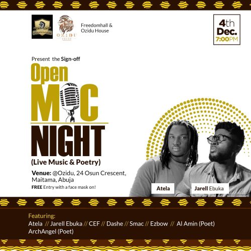 04 Dec. 2020, Open Mic Night – Abuja