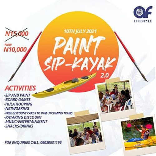 10 Jul. 2021, Paint, Sip and Kayak 2.0 – Abuja