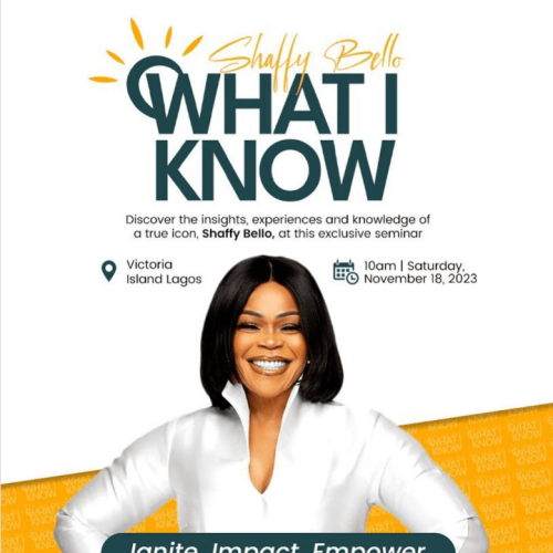 18 Nov. 2023, Shaffy Bello – What I Know