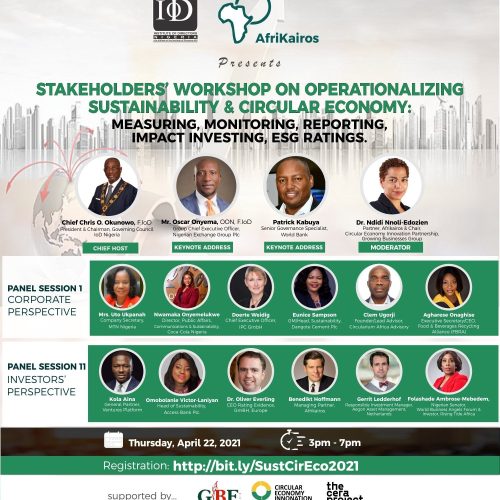 22 Apr. 2021, Stakeholders’ Workshop On Operationalizing Sustainability & Circular Economy